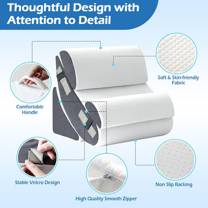 ElevationElite™ 2.0 – Sleep-Transforming 6-Piece Orthopedic Wedge Pillow Set